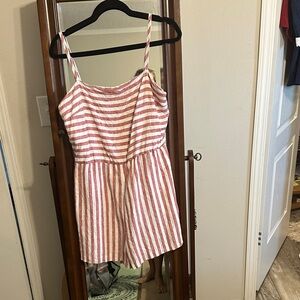 C&C California Red and White Striped Dress
